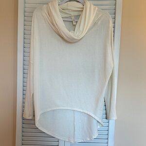 Jolie Cream Cowl or off shoulder Neck Sweater